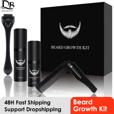 4 Pcs/Set Men Beard Growth Kit